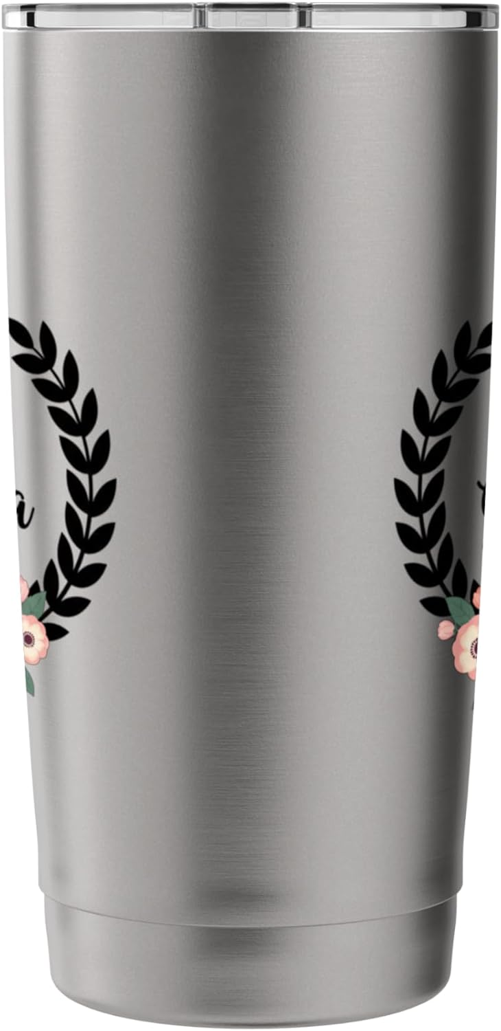 Blessed Grandma Floral Rose Christian Grandma For Women Stainless Steel Insulated Tumbler