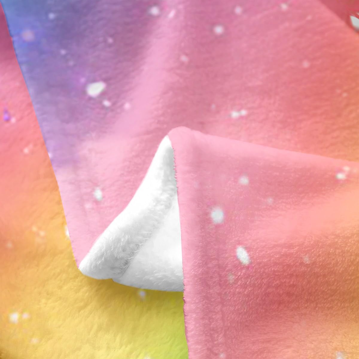 Kawaii Unicorn Kids Flannel Blanket,Shiny Stars Rainbow Cartoon Animal Throw Blanket,Alphabet 3D Initial Letter M Cozy Throws for Bed Couch Sofa,Chic Soft and Breathable,Throw Size (50 x 60 Inches)