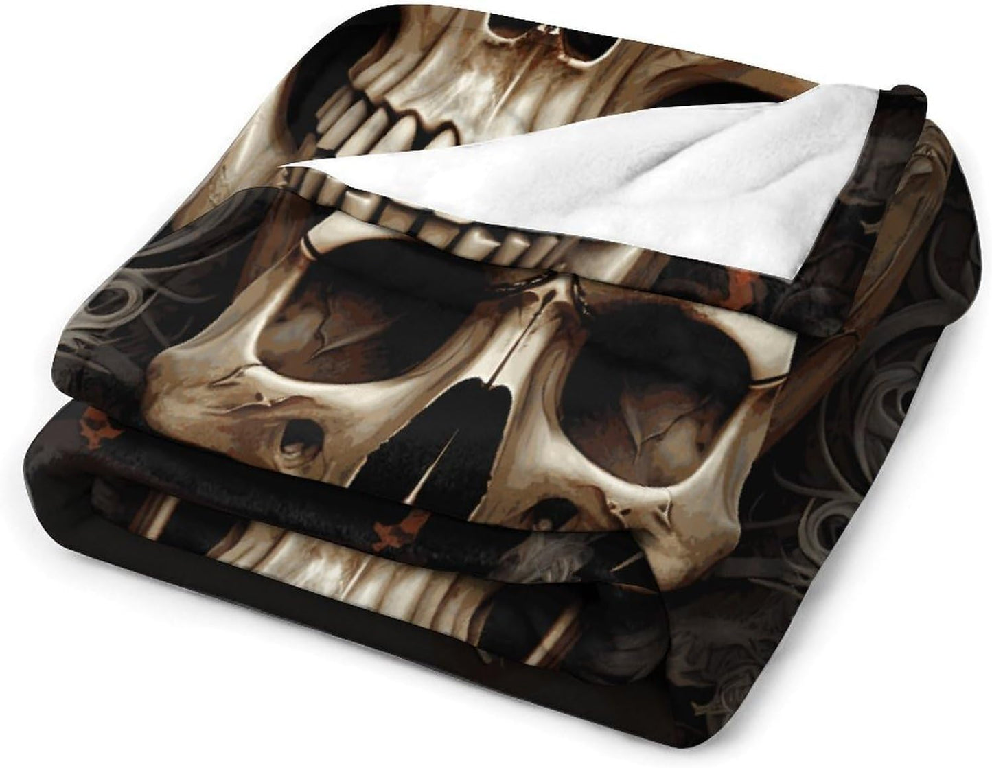 Skulls Blanket Super Soft Lightweight Throw Blanket Cute Cozy Warm Bed Blanket Decorative Fuzzy Blanket All-Season Home Decor Gift for Sofa Couch Living Room 50"*60"（130 * 150cm）