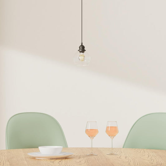 Pendant Lights Kitchen Island, Black Pendant Light with Glass Lampshade, 71 Inch Adjustable Hanging Lamp for Kitchen Living Room, Modern Farmhouse Industrial Ceiling Lighting Fixture(E26 Base,No Bulb)