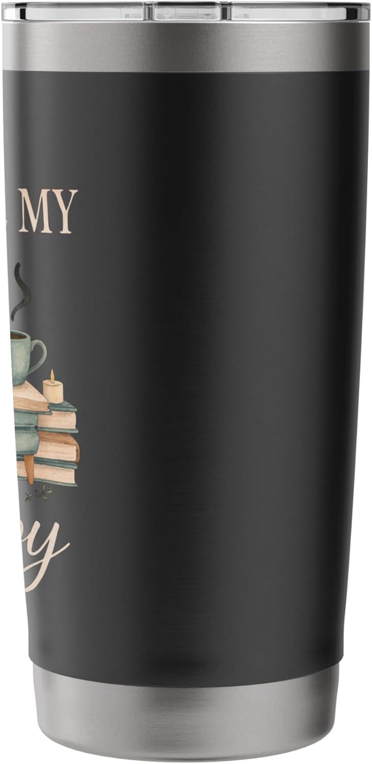 Books Are My Therapy Cozy Reading Nook Aesthetic Stainless Steel Insulated Tumbler