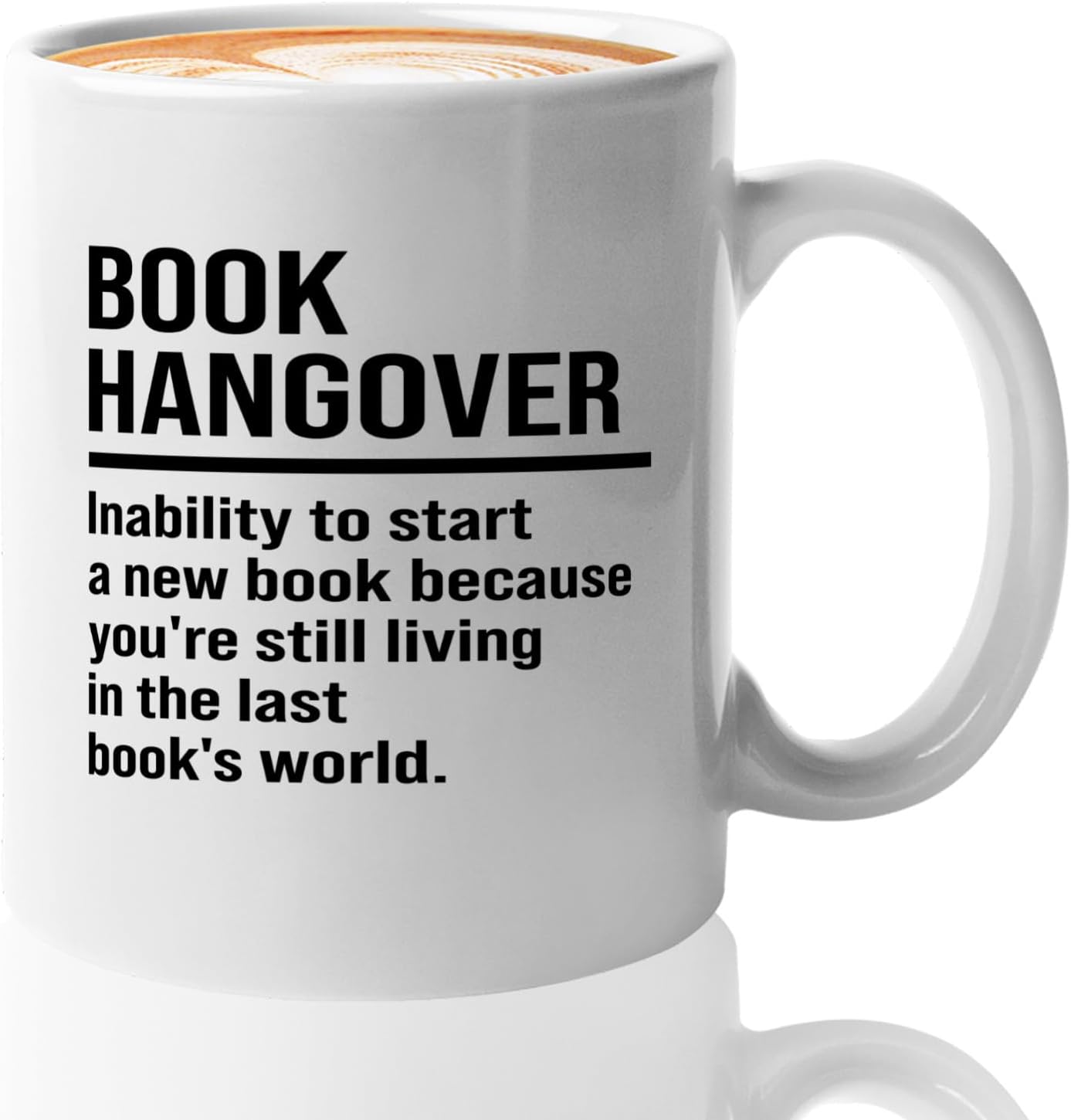 Book Lover Coffee Mug 11oz White -Book Hangover - Writer Editor Bookish Librarian Bibliophile Bookish Grammar Philosophers