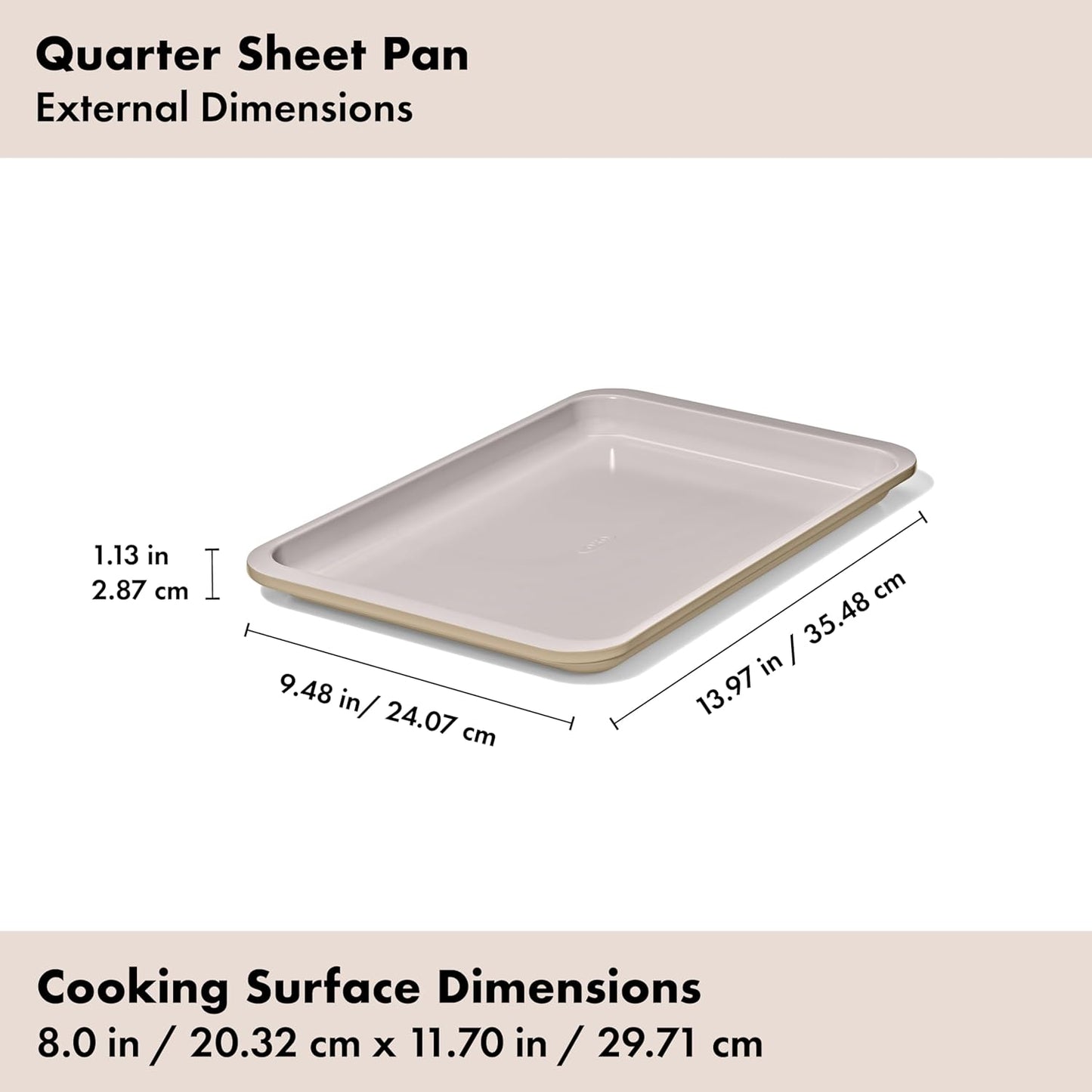 OXO Good Grips Non-Stick Pro Ceramic Coated Metal Bakeware 3-Piece Sheet Pan Set – Biscuit