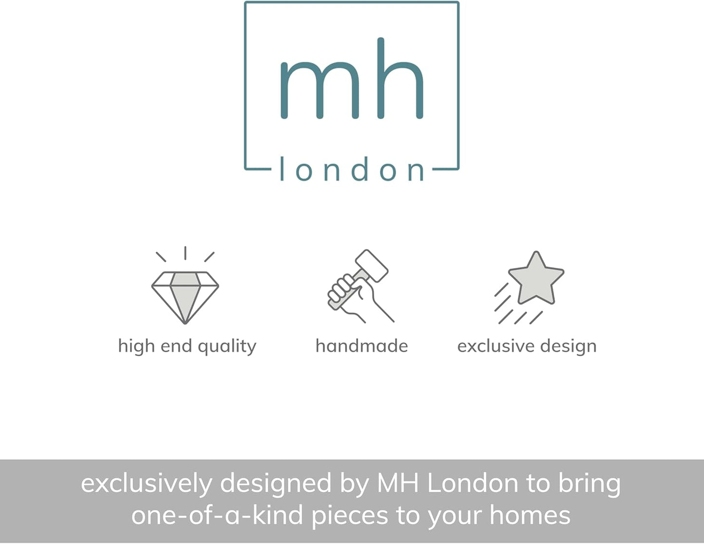 MH London Lydia Round Small End Table & Side Table Solid Wood, Natural top with Black Metal Legs, Nightstand, 15.75"x15.75"x18"