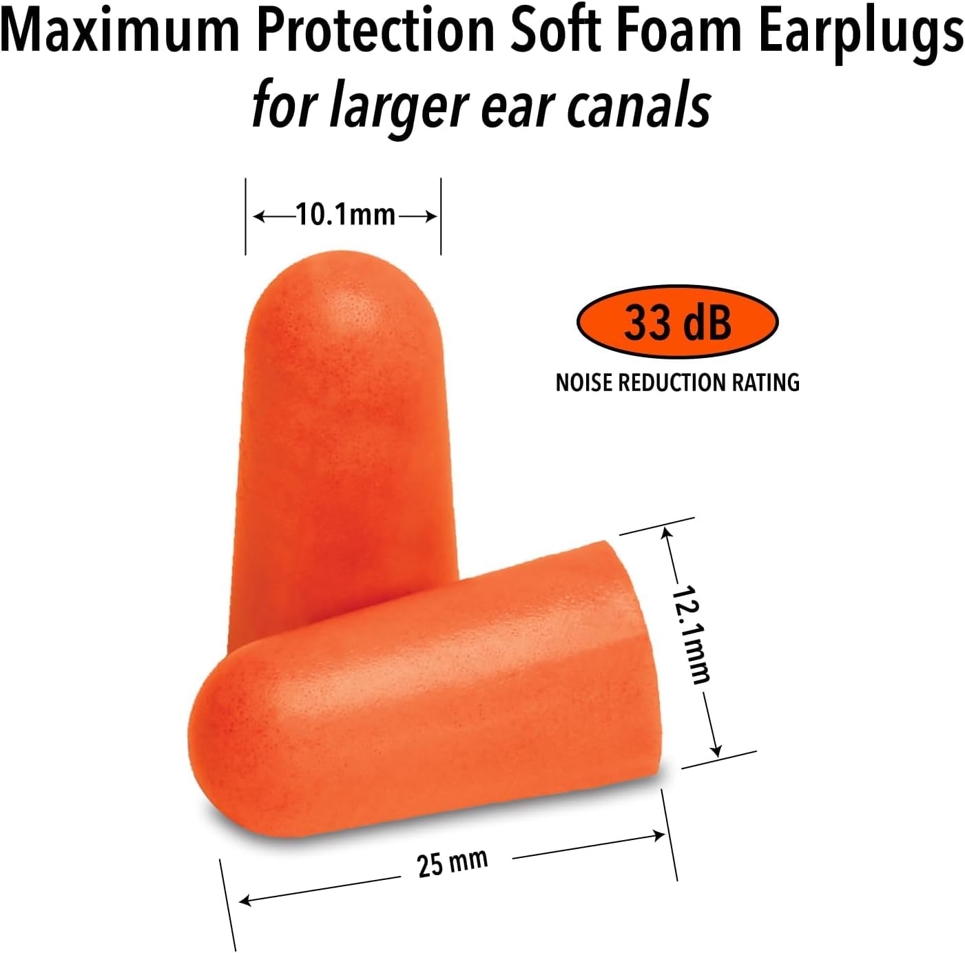 Mack’s Maximum Protection Soft Foam Earplugs – 40 Pair, 33 dB Highest NRR – Comfortable Ear Plugs for Sleeping, Snoring, Loud Concerts, Motorcycles and Power Tools | Made in USA