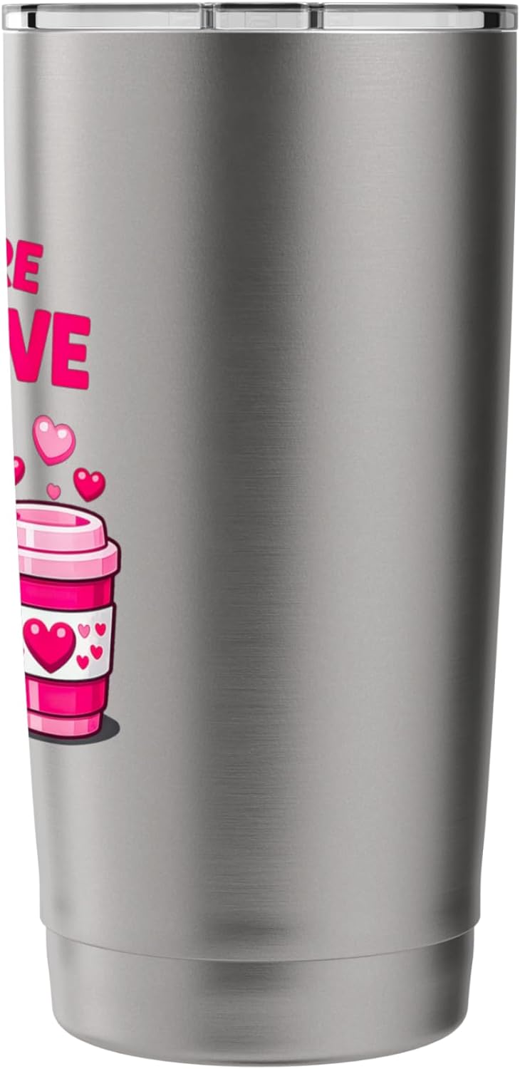 Books Are My Love Language Valentine Book Lover Bow Coffee Stainless Steel Insulated Tumbler
