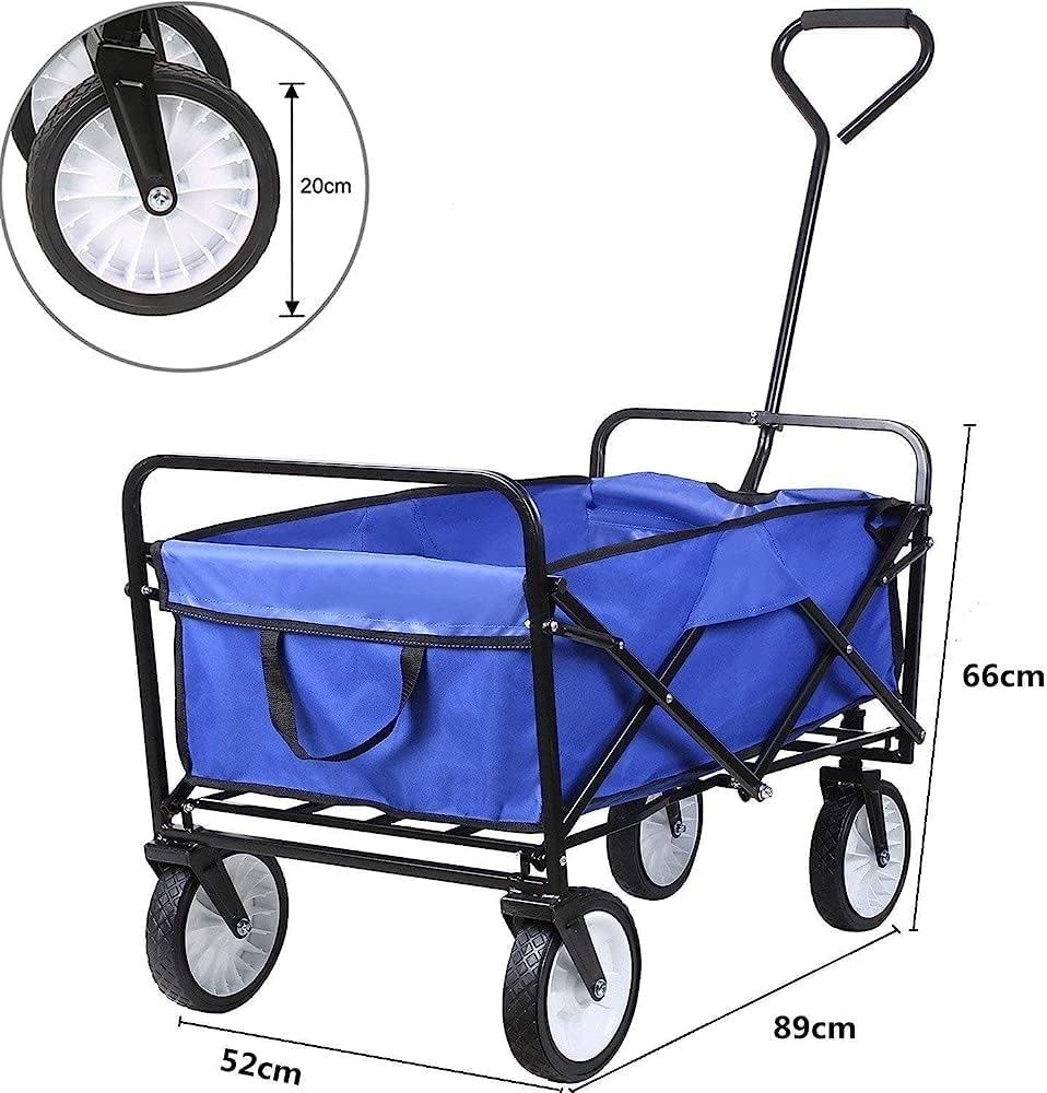 Trolleys, Garden Cart Trolley Foldable Pull Wagon Folding Trolley Camping Trolley on Wheels Heavy Duty Wagon Hand Cart Festival Trolley