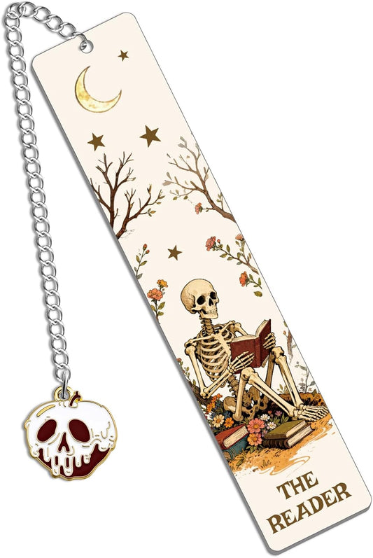 Horror Bookmark Gothic Bookmark Skeleton Tarot Metal Bookmarks Gifts for Book Lovers Books Marks for Reading Women Books Markers for Reading Halloween Bookmark Gifts for Men Teens Girls