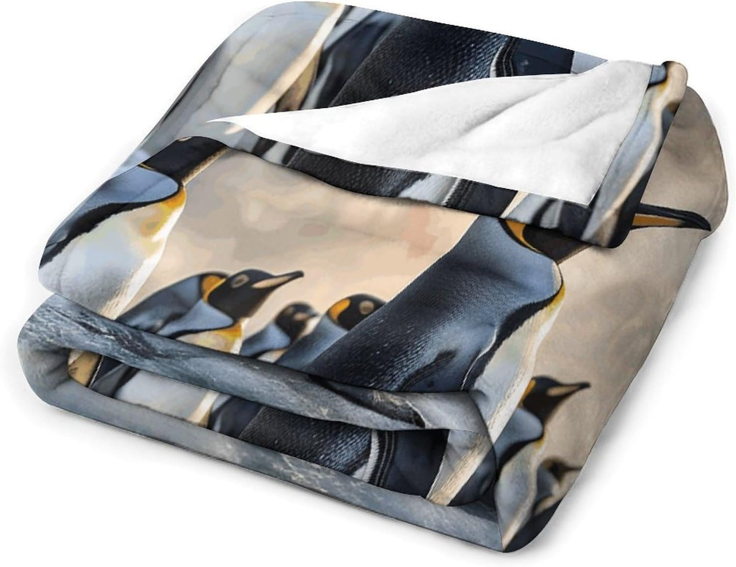 Sea Penguin Throw Blanket for Couch Super Soft Warm Lightweight Throw Blankets Cozy Flannel Bed Blanket Cute Decorative Blankets for All Seasons Home Decor Gift 40"*50" （100 * 130cm）