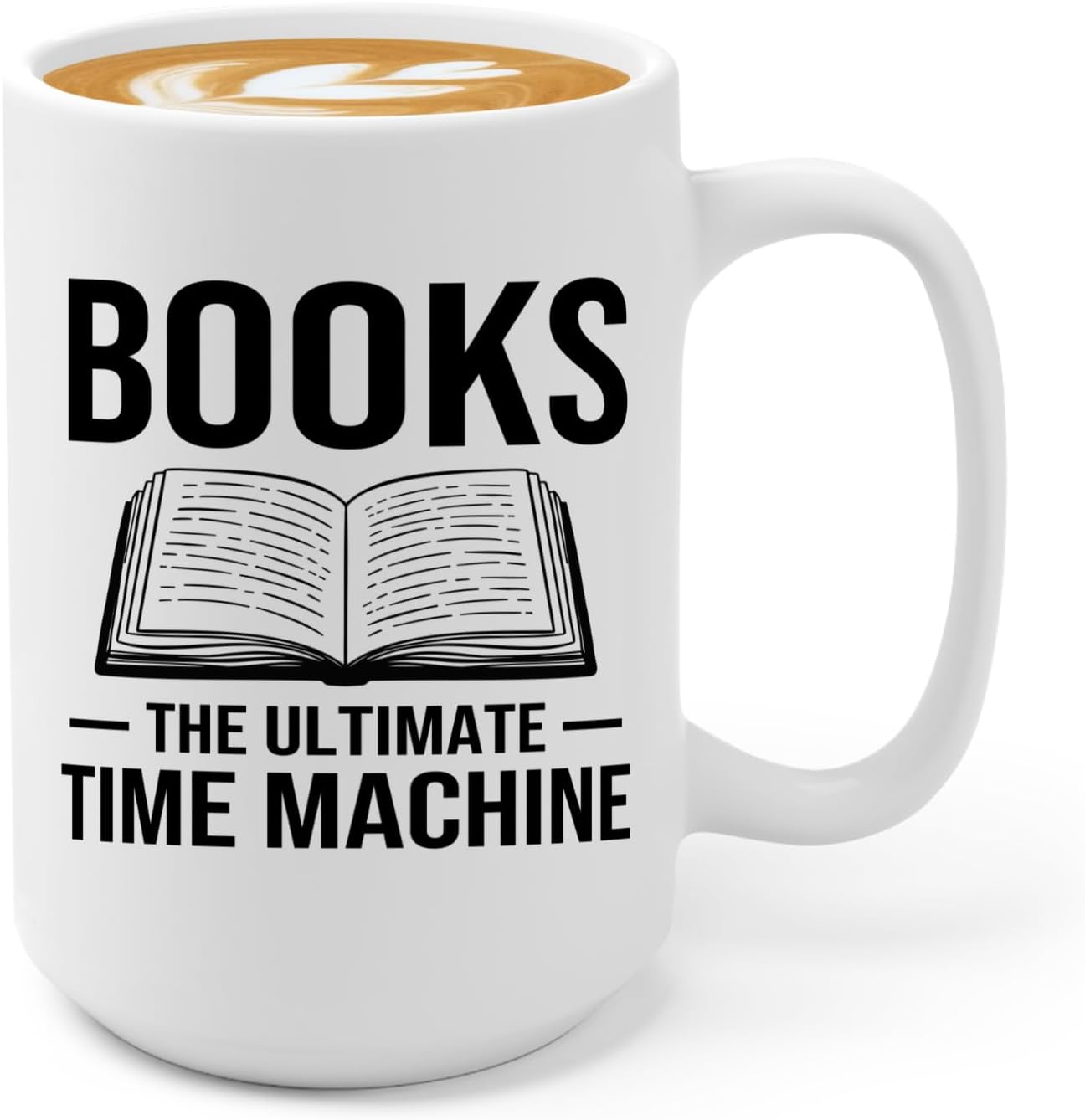 Book Lover Coffee Mug 15oz White -Books The Ultimate - Bookworm Literature Library Book Lover Reader Booked Editor Intellectual Studious