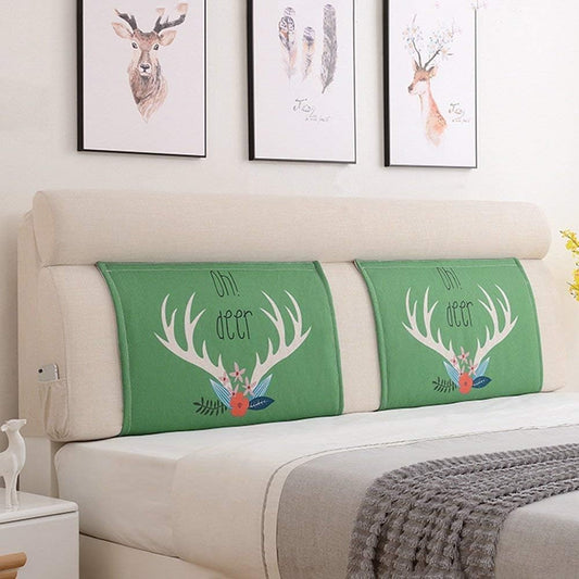 Headboard Bedside Cushion Pads Large Back Soft Case Multifunction Neck Guard Washable, 3 Colors, 9 Sizes (Color : 2#, Size : with headboard-120cm)