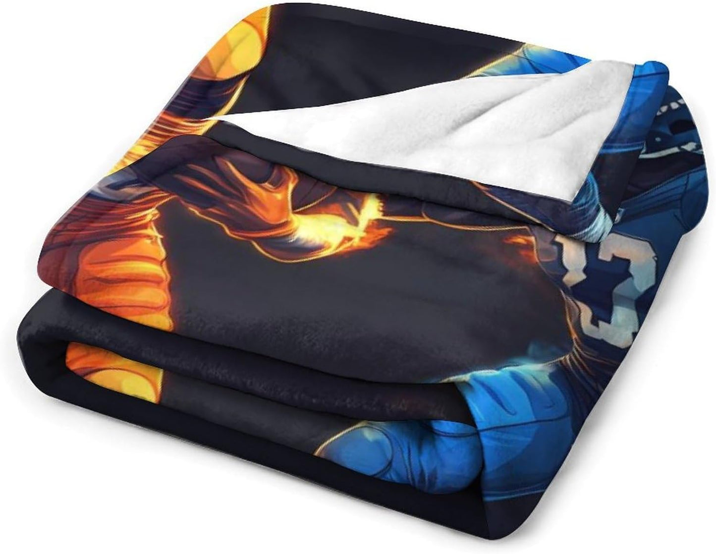 Football Men Pattern Throw Blanket for Couch Bed Plush Cozy Fuzzy Flannel Blanket for All Season 40"x60"