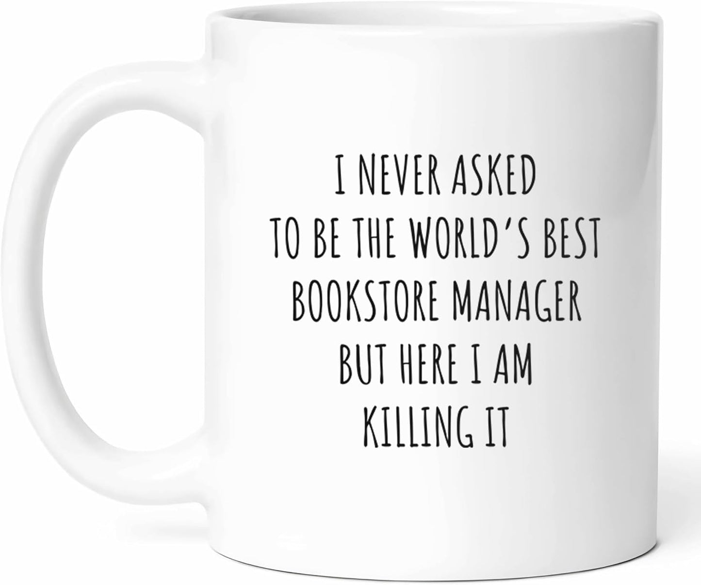 Best Bookstore Manager Mug - Literary Enthusiast Coffee Cup - Book Lover Funny Gift From Staff - Reading Advocate Tea Mugs - Store Supervisor Cups - 11 Oz Ceramic Gifts For Bibliophiles, Birthday