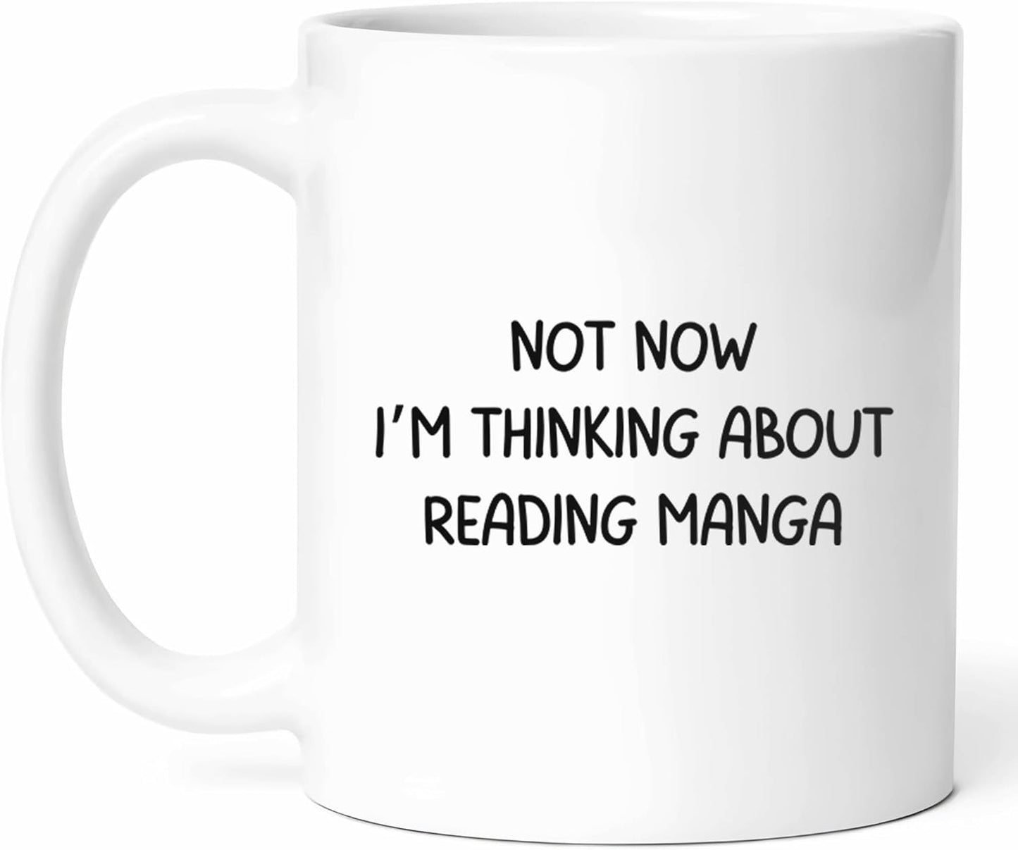 I'm Thinking About Reading Manga Mug - Comic Book Lover Coffee Cup - Enthusiast Funny Gift From - Graphic Tea Mugs - Reader Cups - 11 Oz Ceramic Gifts For Fans, Birthday, Him, Her, Christmas, Hour