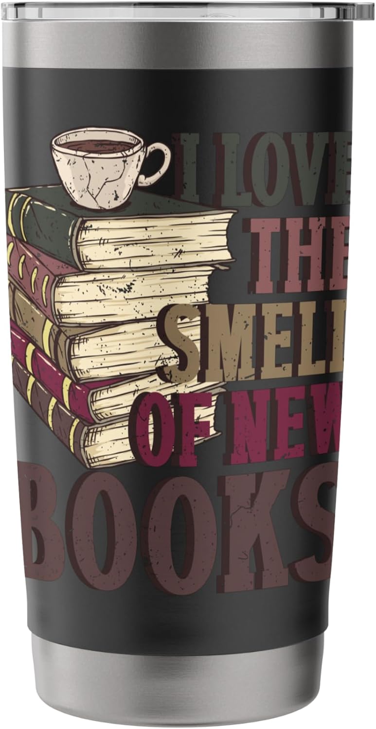 Reading Book Lover Smell Of New Books Stainless Steel Insulated Tumbler