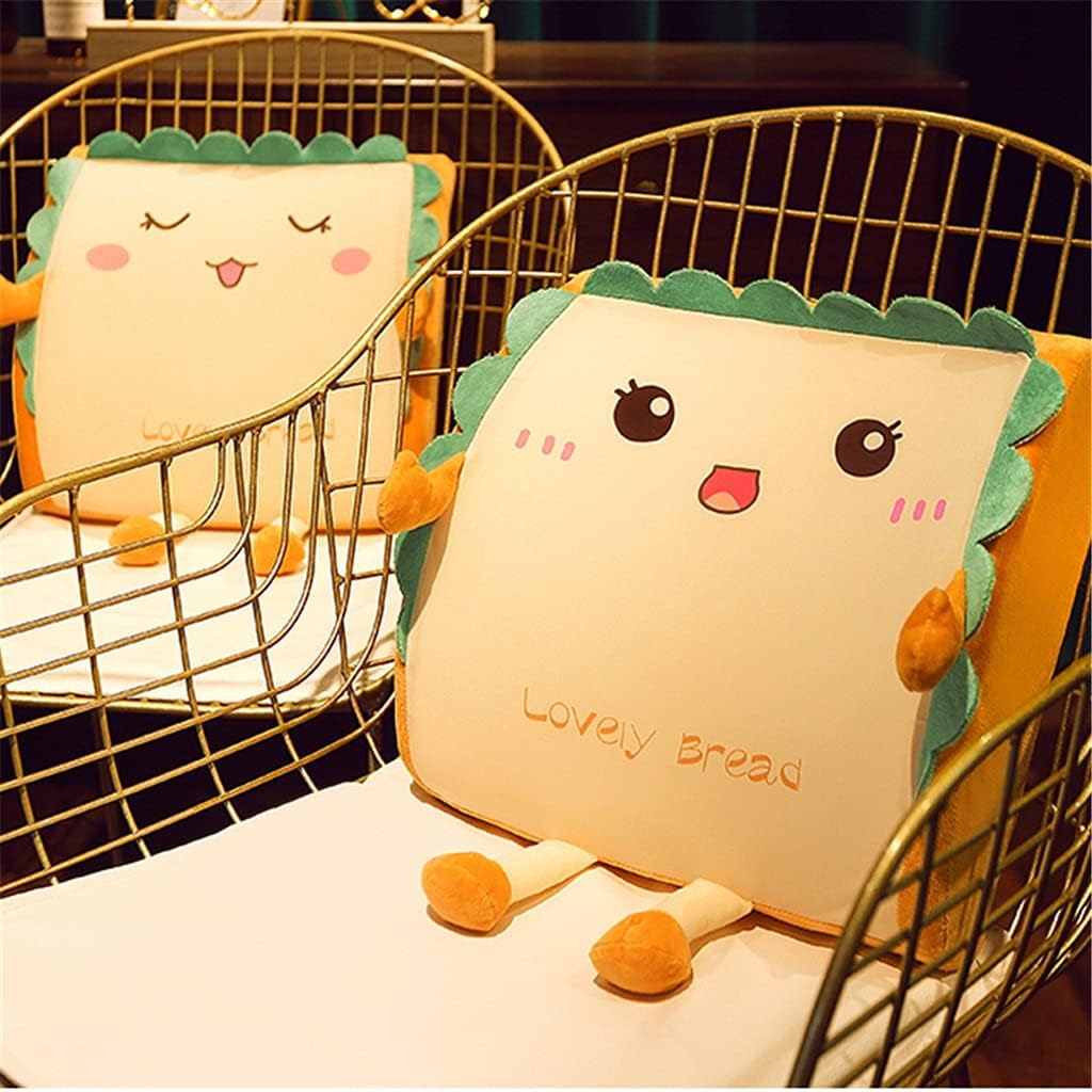 Cartoon ice Silk Cushion Office Lumbar Support Waist car Pillow seat backrest sedentary(Black)