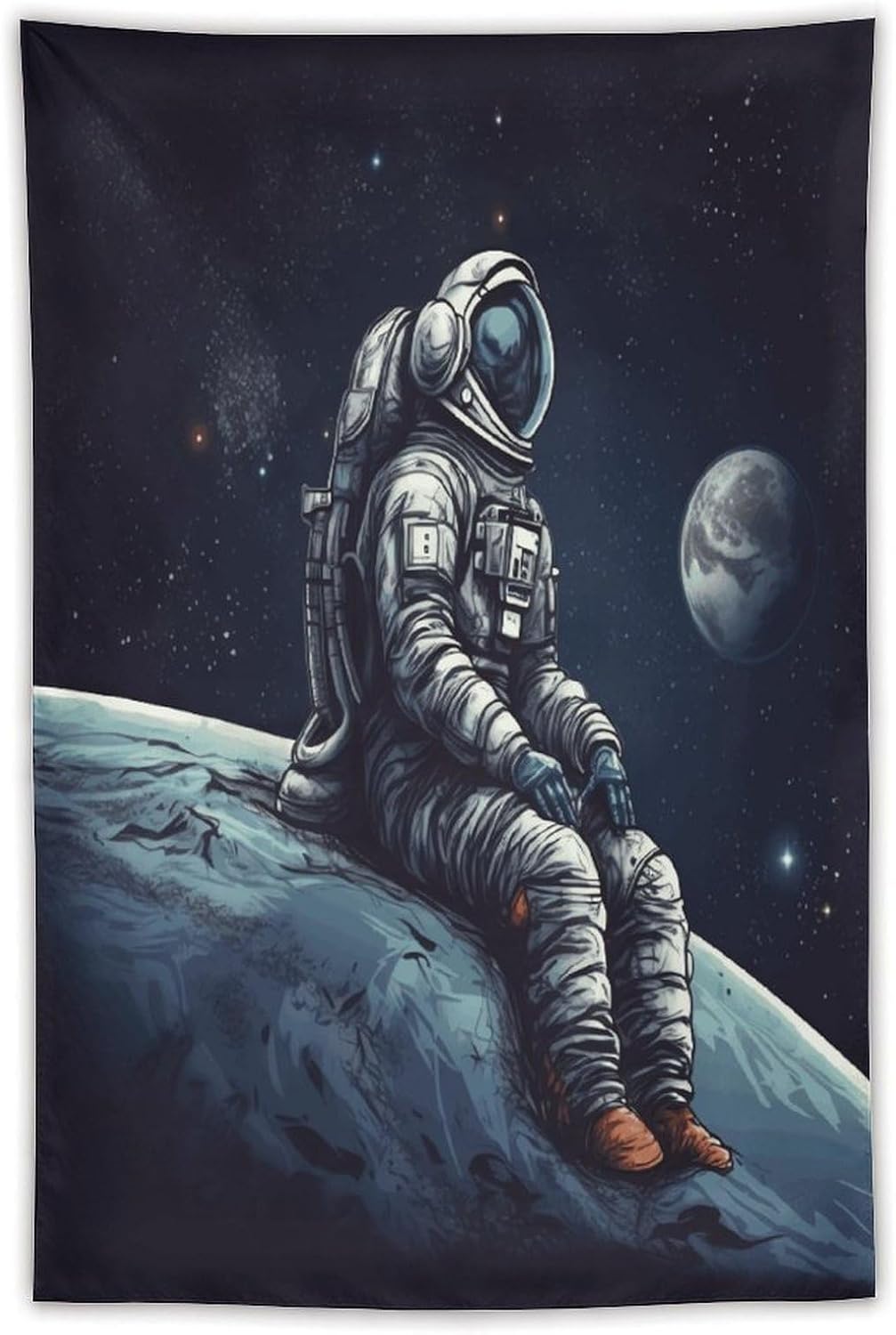 FodPand Astronaut Space Tapestry Anti-fading Wall Tapestry with Installation Kit Backdrop Banner Multipurpose Aesthetic Tapestries Boho Wall Art Hanging Decorative Blanket 40"x60"
