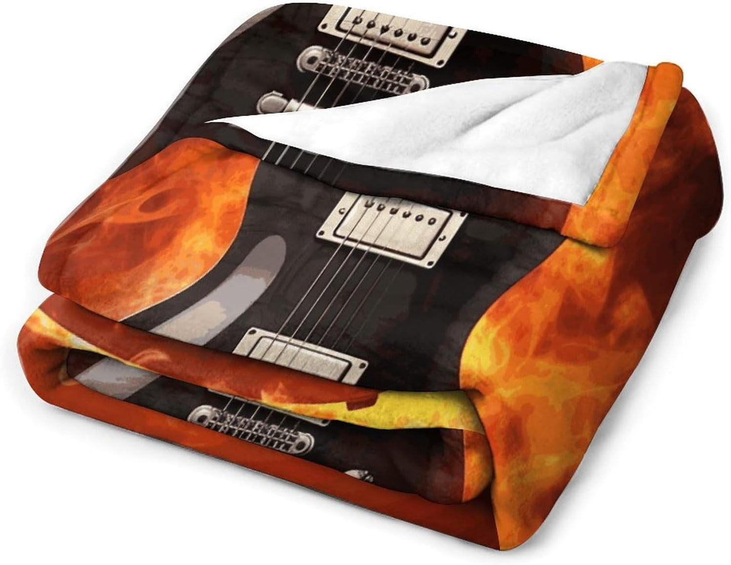 Rock Guitar Blanket Super Soft Lightweight Throw Blanket Cute Cozy Warm Bed Blanket Decorative Fuzzy Blanket All-Season Home Decor Gift for Sofa Couch Living Room 50"*60"（130 * 150cm）