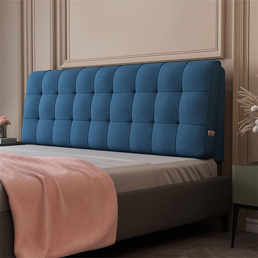 Reading Pillow Flannel Bedside Cushion Bed Backrest Cushion Upholstered Wedge Cushions Lumbar Pad Double Bedroom(Size:No headboard 74.8"/190cm,Color:A)