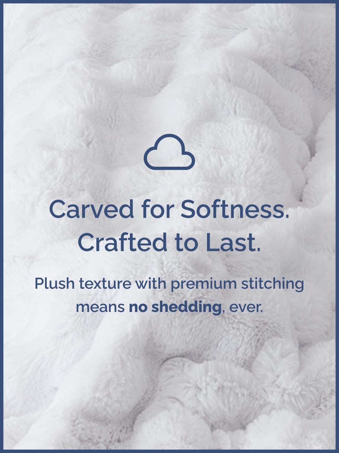 Fluffy Bubble Blanket Throw Size - Faux Fur Throw for Couch or Bed - Plush Soft Extra Thick Faux Fur Rabbit Blanket - Comfy, Fuzzy, Warm & Breathable - Luxury Minky Tie Dye Bedding - 50" x 60", White