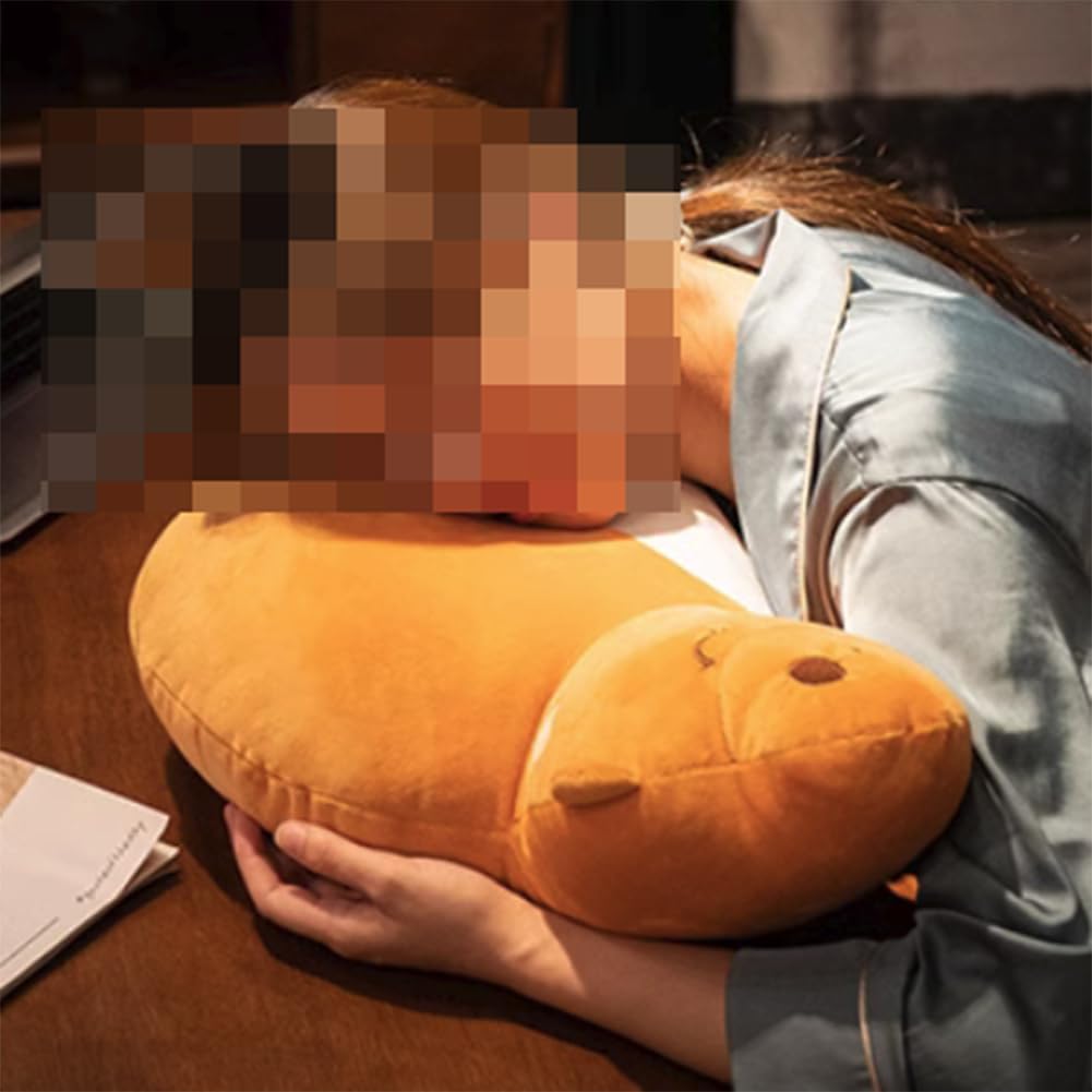Tingting's Dream Cartoon Cute Chair Lumbar Support Pillow Office Waist Pillow Car Lumbar Back Cushion Sofa Bed Rest Reading Pillow (Cute Bear, 55×30CM/21.65"×11.8")