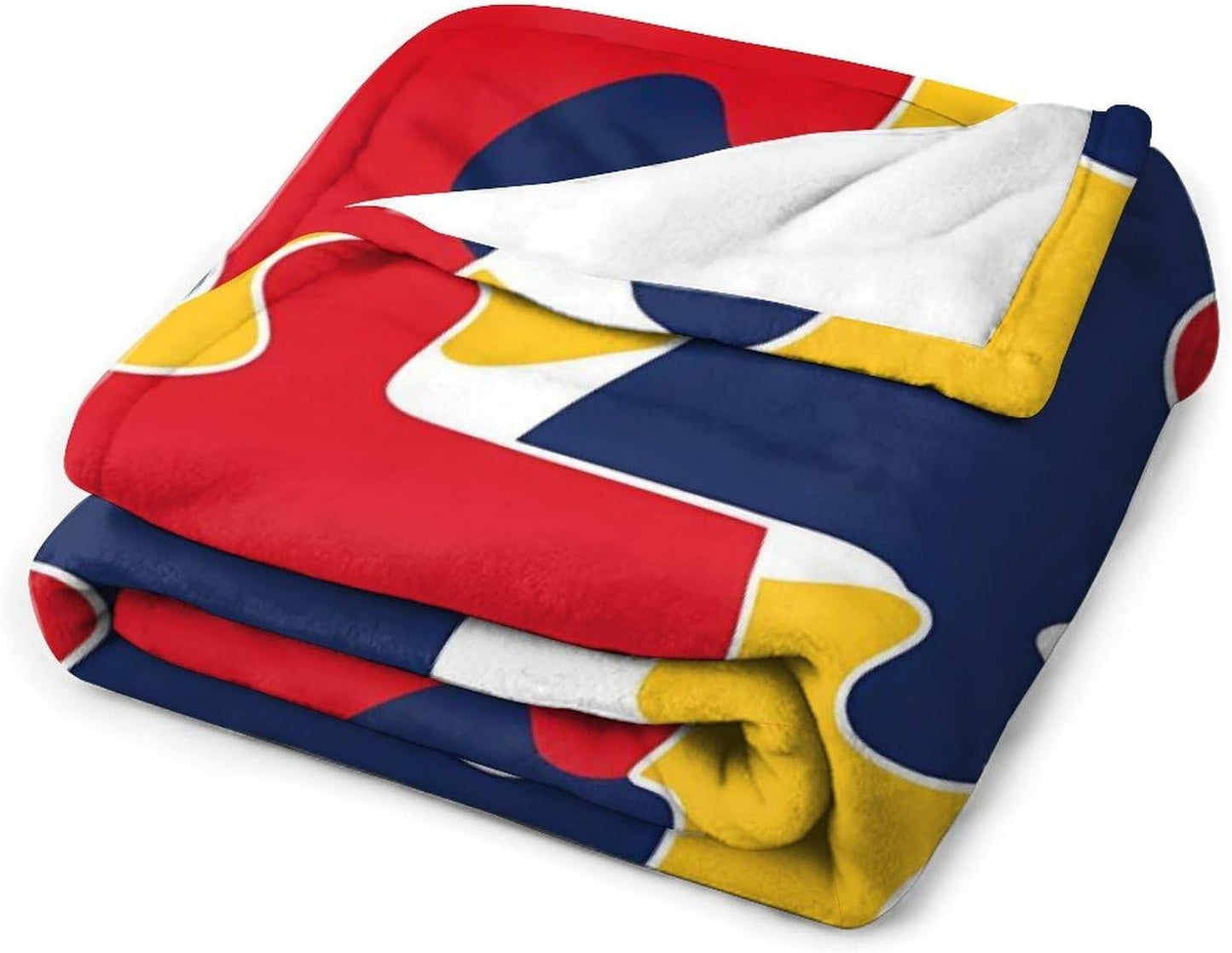 Autism Awareness Puzzle Throw Blanket for Couch Bed Plush Cozy Fuzzy Flannel Blanket for All Season 66"x90"