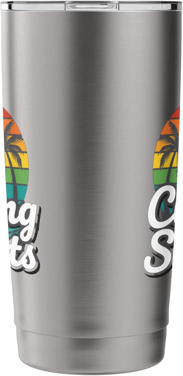 Chasing Sunsets Retro Kids Travel Sunset Design Stainless Steel Insulated Tumbler