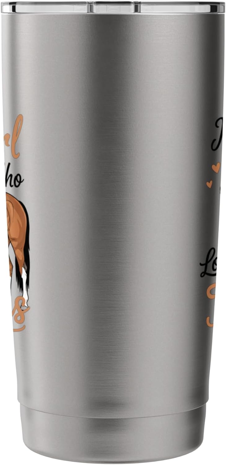 Just A Girl Who Loves Horses Equestrian Horse Lover Stainless Steel Insulated Tumbler