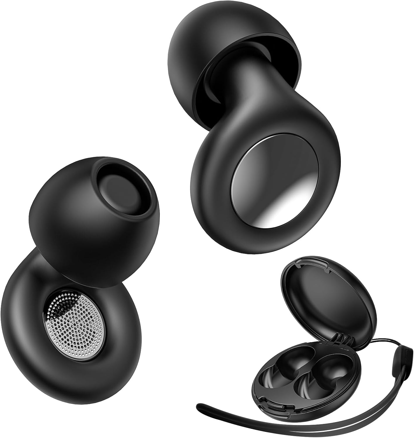 Ear Plugs for Sleeping Noise Cancelling, 25dB Ear Plugs for Noise Reduction with 8 Ear Tips, Reusable Silicone Earplugs Hearing Protection for Concert, Motorcycle, Sleep,and Snoring