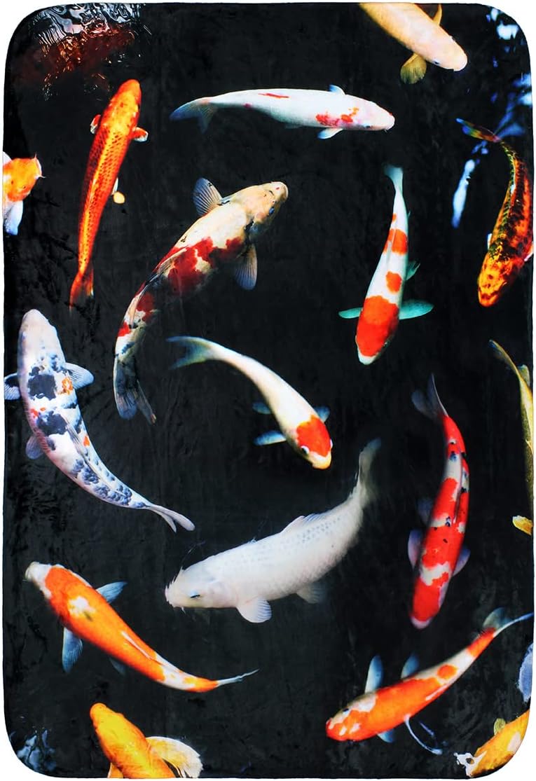 Koi Fish Soft and Comfy Small Throw Blanket, 30" x 40"