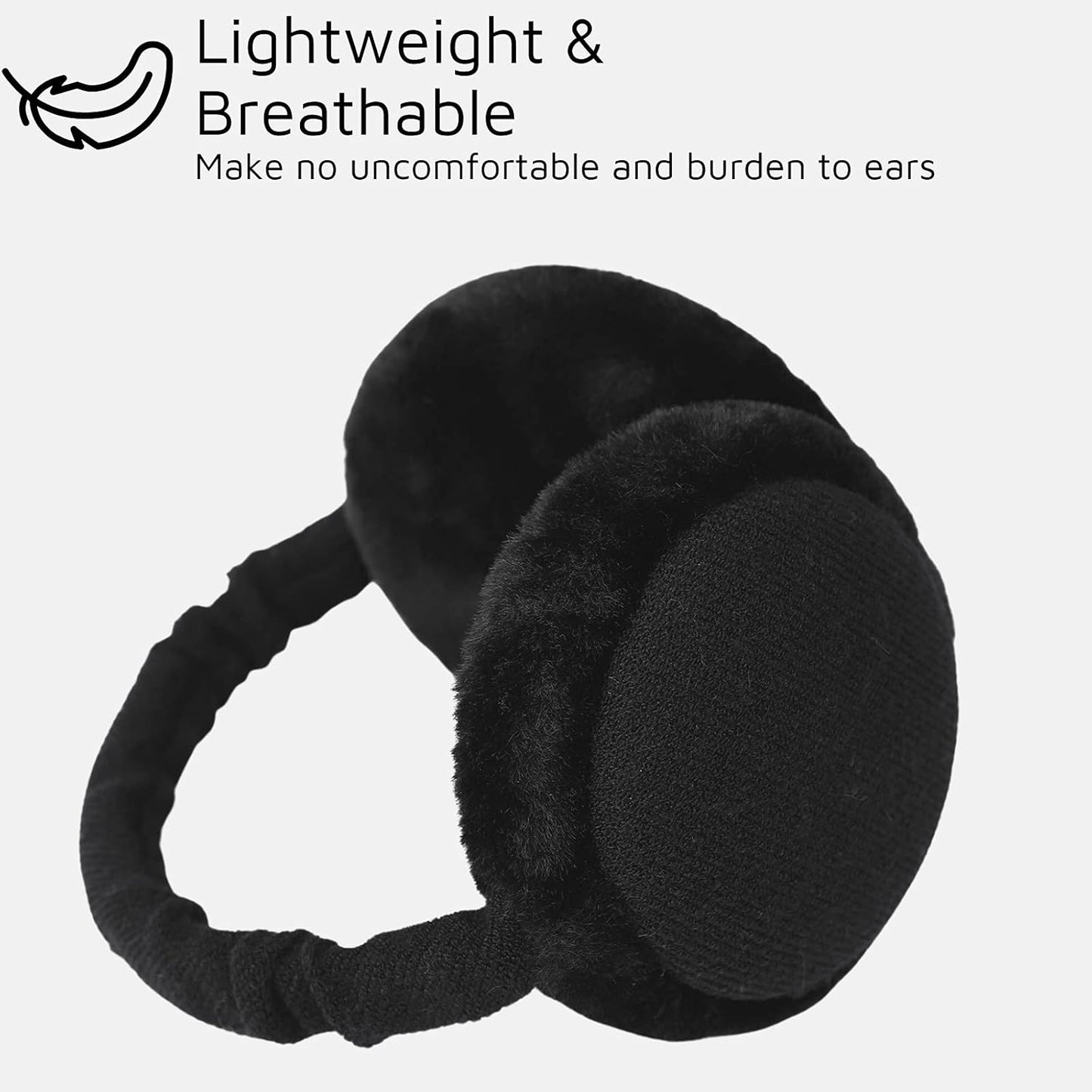 F Flammi Premium Earmuffs for Women Winter Foldable & Adjustable Ear Warmers Thermal Ear Covers