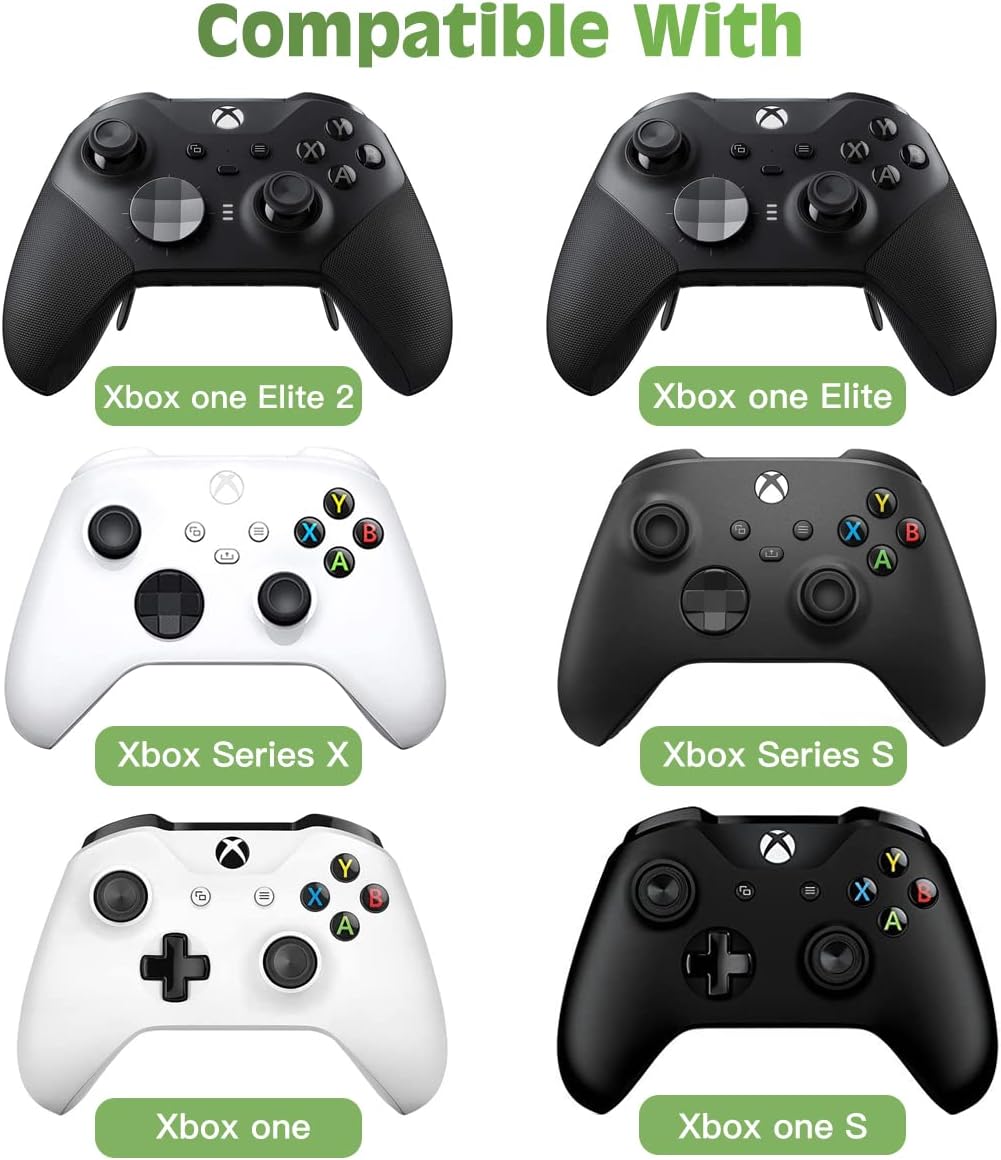 TiMOVO Green Backlight Keyboard for Xbox One, Xbox Series X/S,Wireless Chatpad Message KeyPad with Headset & Audio Jack,Mini Game Keyboard Fit Xbox One/One S/One Elite/2, 2.4G Receiver Included, Black