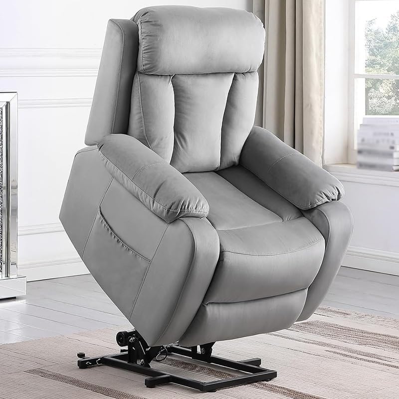 Adults Massage Recliner Chair, Ergonomic Leisure Chair Classic Single Sofa, Elderly Power Lift Recliner Chair with Massage and Heated