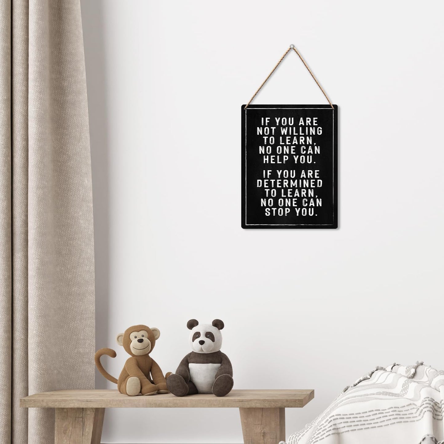 Positive Affirmations Wall Decor, Inspirational Wall Decor, Motivational Wall Wood Hanging Sign, Classroom Reading Room Kids Room Wooden Slogan Hanging Sign 8X10 Inch