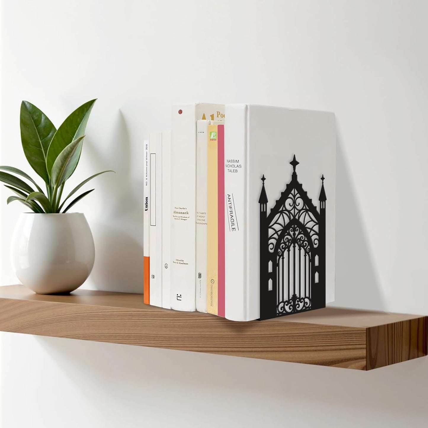 Bnesi Gothic Vintage Metal Bookends Fantasy Book Ends for Shelves Heavy Books Office Book Stopper Stylish Gothic Bookends Ideal for Fantasy & Vintage Book Display (Retro)