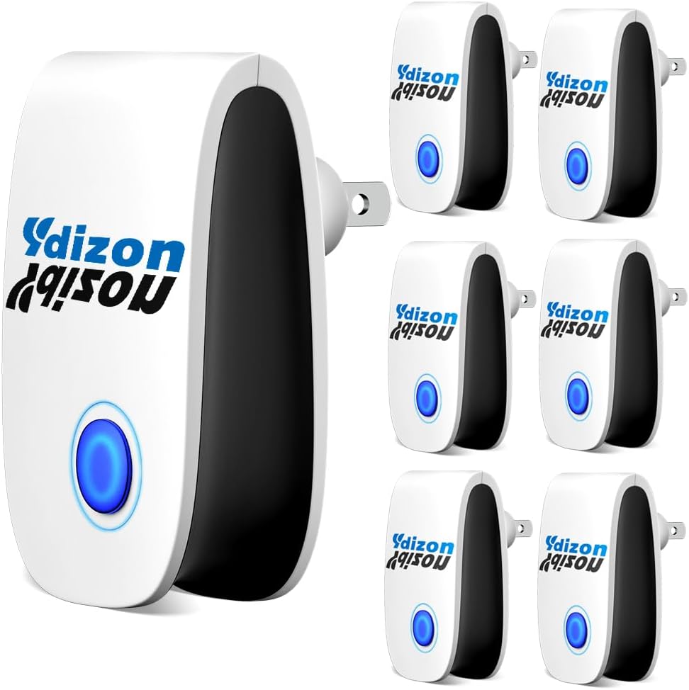 2026 Upgraded Electronic Pest Control Plug-in, Sound Wave Repellent for Mice, Roaches, Spiders, Ants, Mosquitoes – Safe, Silent, Energy-Saving for Home, Office, Garage (6-Pack White)