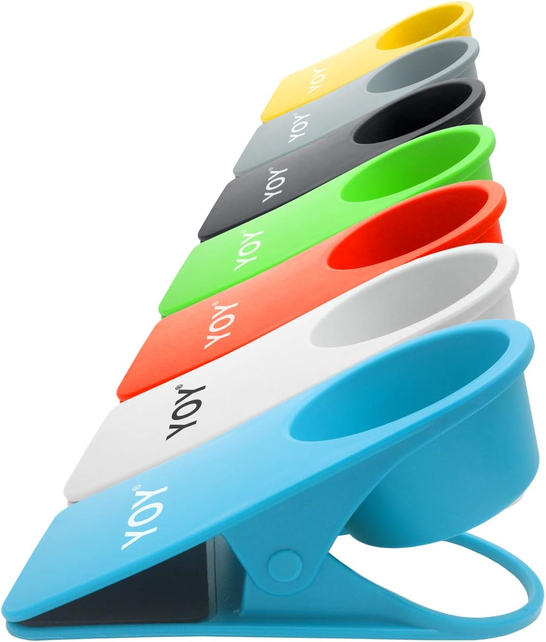 YOY Drink Cup Holder Clip - Table Desk Side Water Glass Beer Bottle Beverage Soda Coffee Mug Holder Cup Saucer Clip Design for Home Office, Black