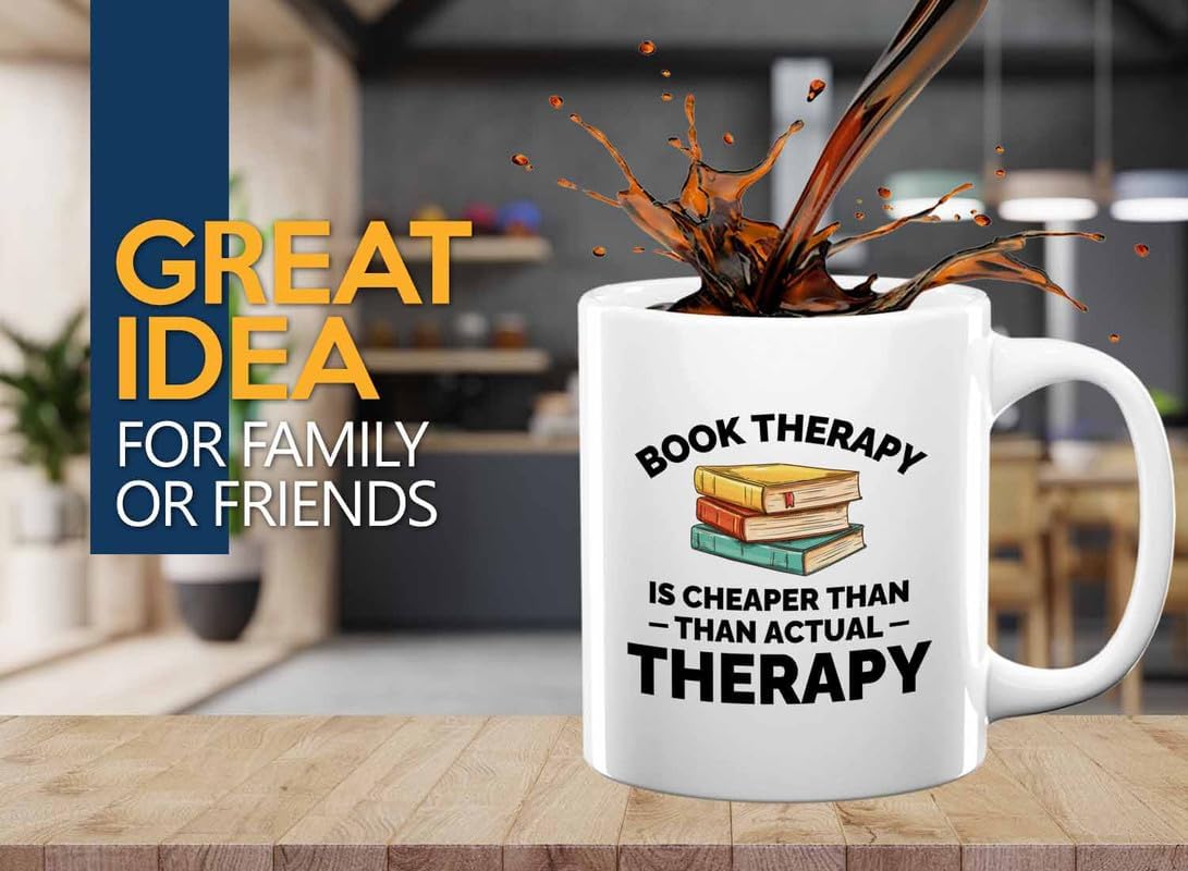 Book Lover Coffee Mug 11oz White - Cheaper than actual - Gift For Poets Bookish People Bibliophile Librarian Book Club Reader