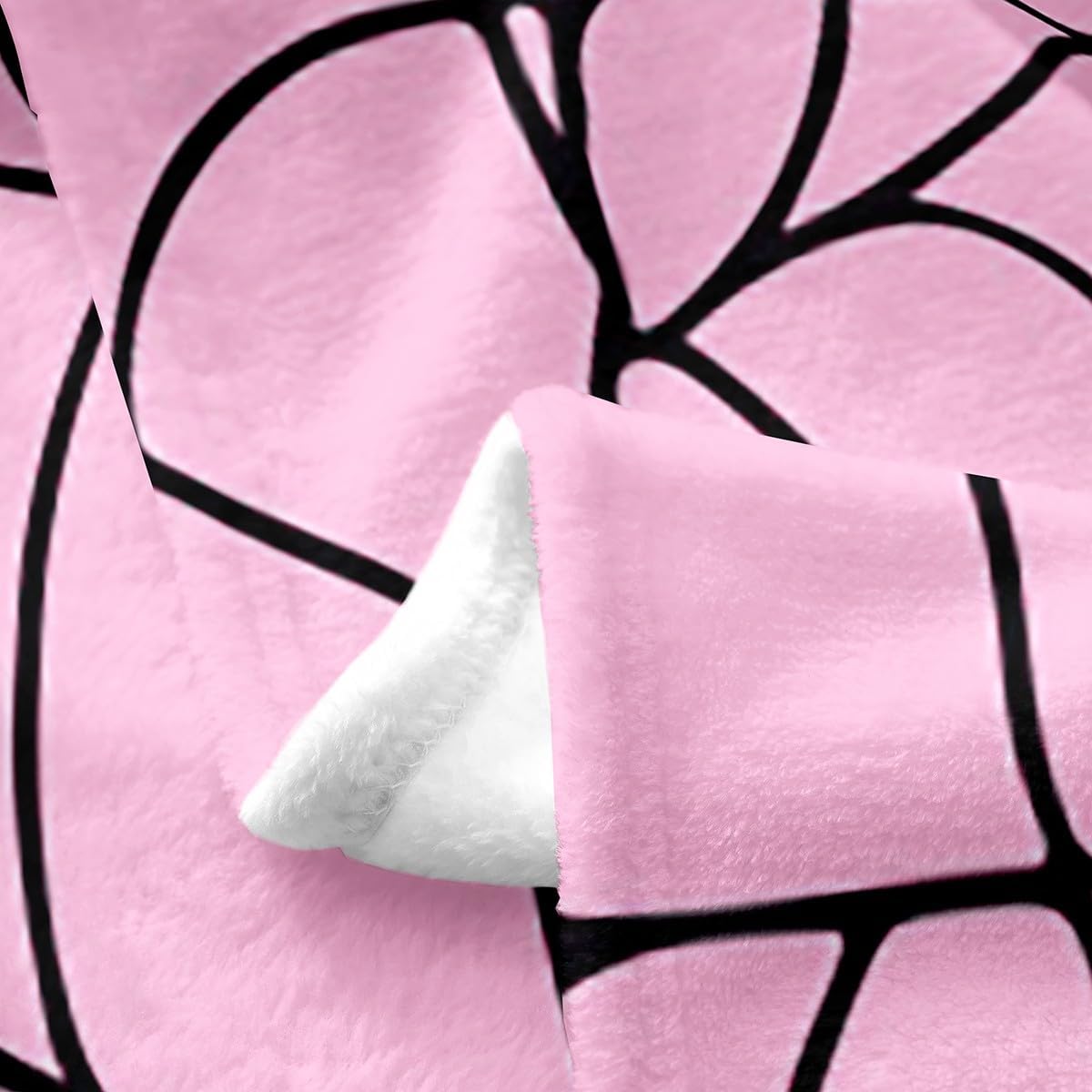 Feelyou Kids Pink Halloween Flannel Throw Blanket Baby 30"x40" Pink Spider Web Fleece Throw Blanket for Girls Teens BedHalloween Spider Plush Blanket Women Pink Black Fuzzy Blanket Baby 30"x40"