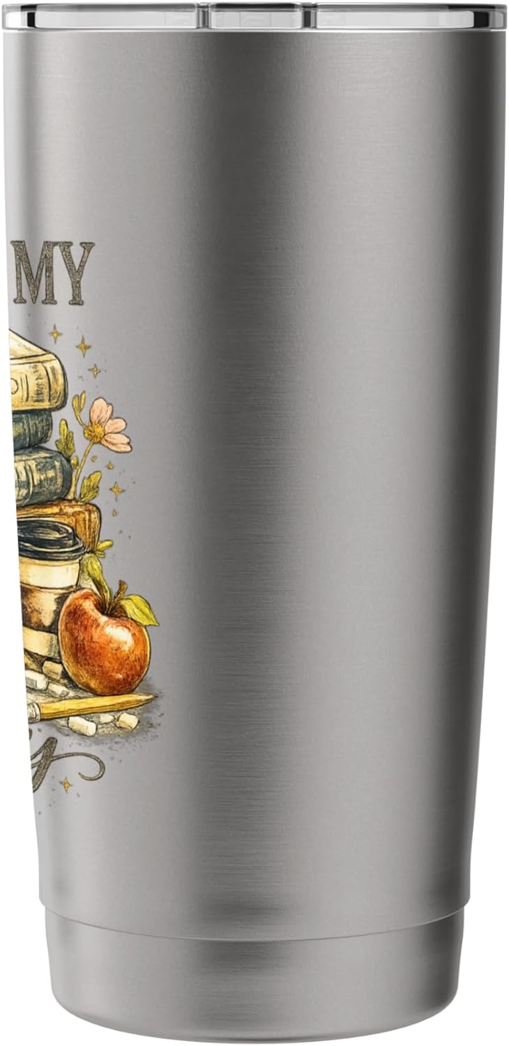 Books Are My Therapy Vintage Book Lover Aesthetic Stainless Steel Insulated Tumbler