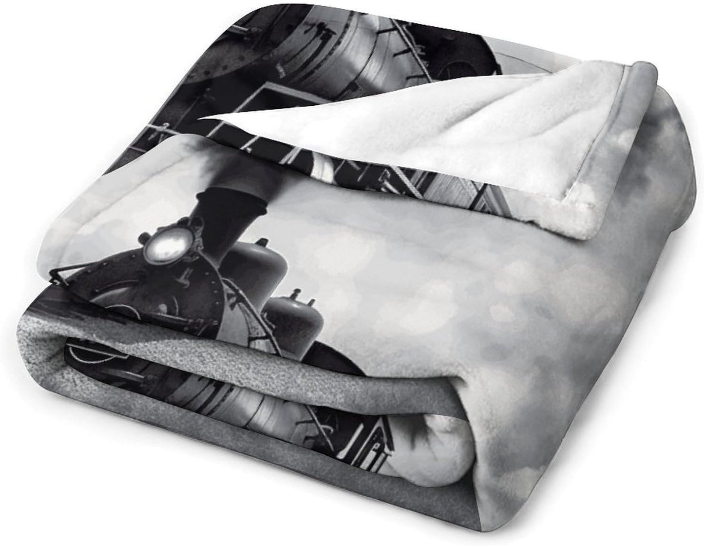Steam Train Clouds Blanket Super Soft Lightweight Throw Blanket Cute Cozy Warm Bed Blanket Decorative Fuzzy Blanket All-Season Home Decor Gift for Sofa Couch Living Room 50"*60"（130 * 150cm）
