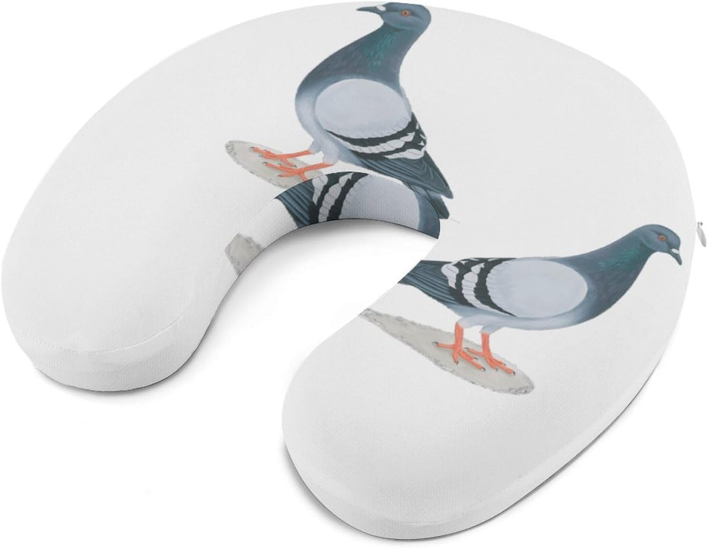 Pigeon Neck Pillow Memory Foam U Shaped Pillows Portable Pillows for Shoulder Travel Head Support Pillow with Concealed Zipper for Airplane Car Home Office