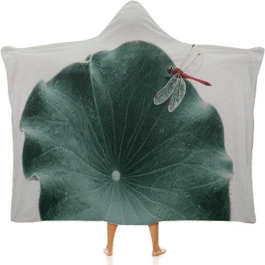 Dragonfly by The Lake Wearable Hoodie Blanket for Women Men Fleece Blanket with Hood Oversized Warm Cozy Gifts