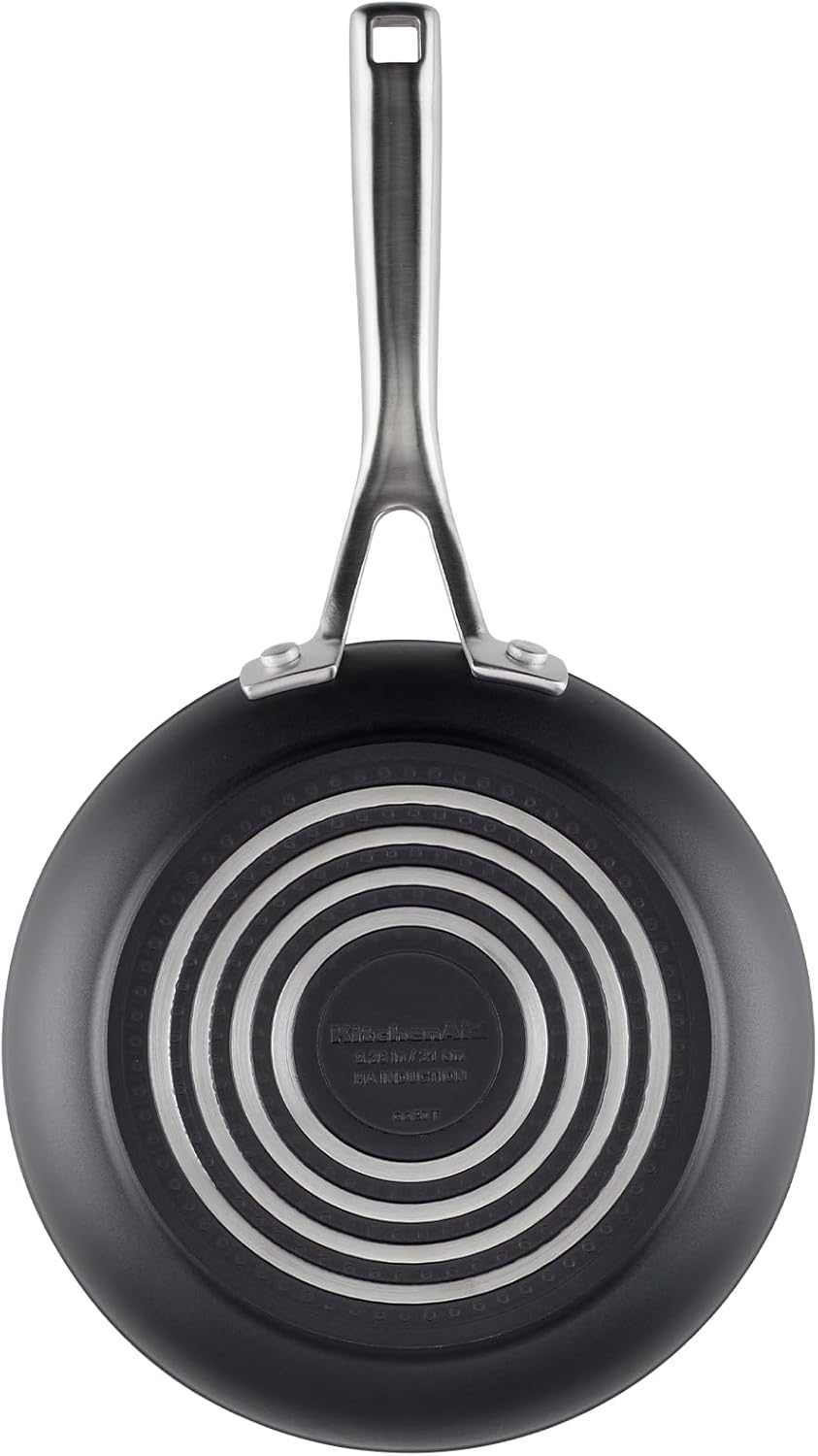 KitchenAid Hard Anodized Induction Nonstick Cookware Pots and Pans Set, 10 Piece, Matte Black