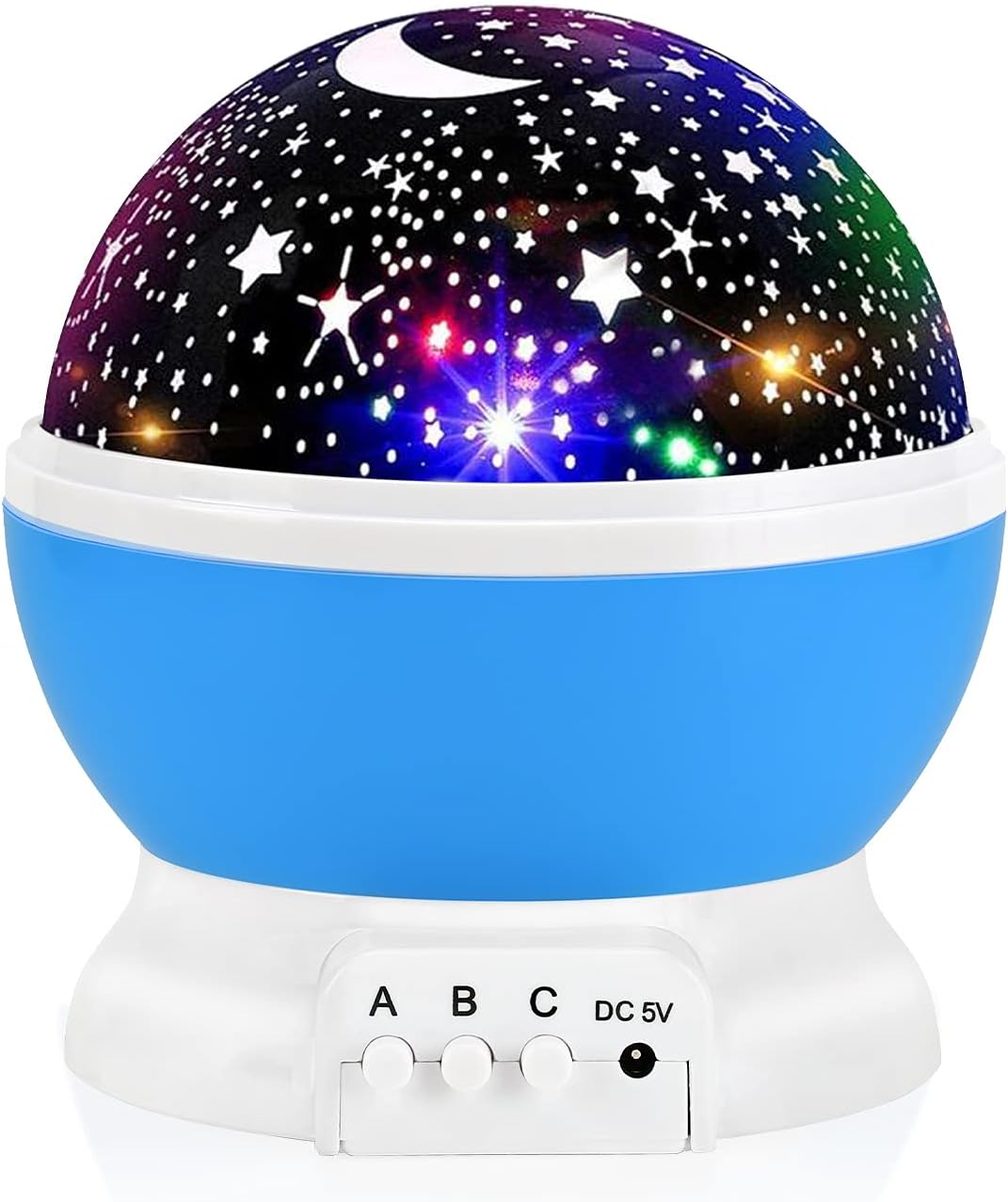 Night Light for Kids, Kids Night Light Nebula 360 Degree Rotation - 4 LED Bulbs 12 Light Color Star Projector Changing with USB Cable, Romantic Gifts for Men Women Children