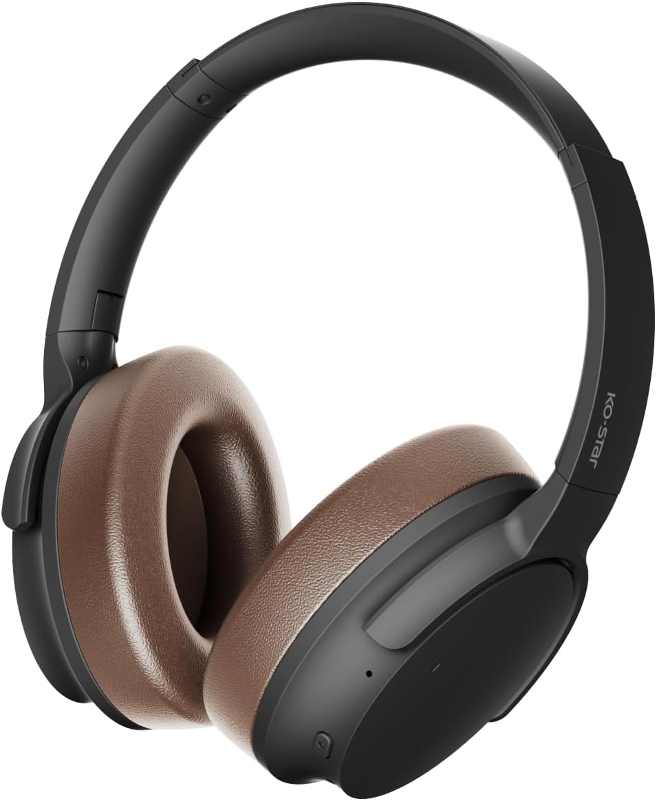 Hybrid ANC Multipoint Over Ear Headphones, Bluetooth Headphones Over The Ear Noise Canceling, Hi-Res Audio Custom with 4 EQ Deep Bass, Memory Foam Ear Cups, Quick Charge 60H HiFi Playtime