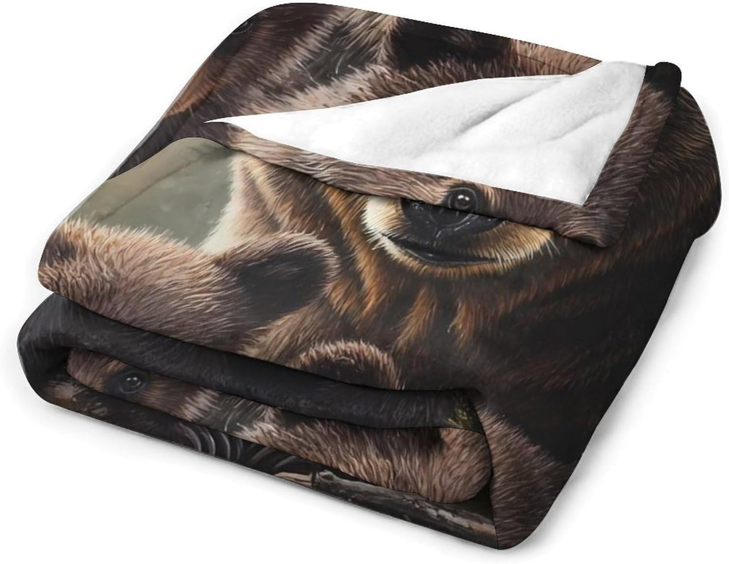 Bear Family Throw Blanket for Couch Bed Plush Cozy Fuzzy Flannel Blanket for All Season 40"x50"