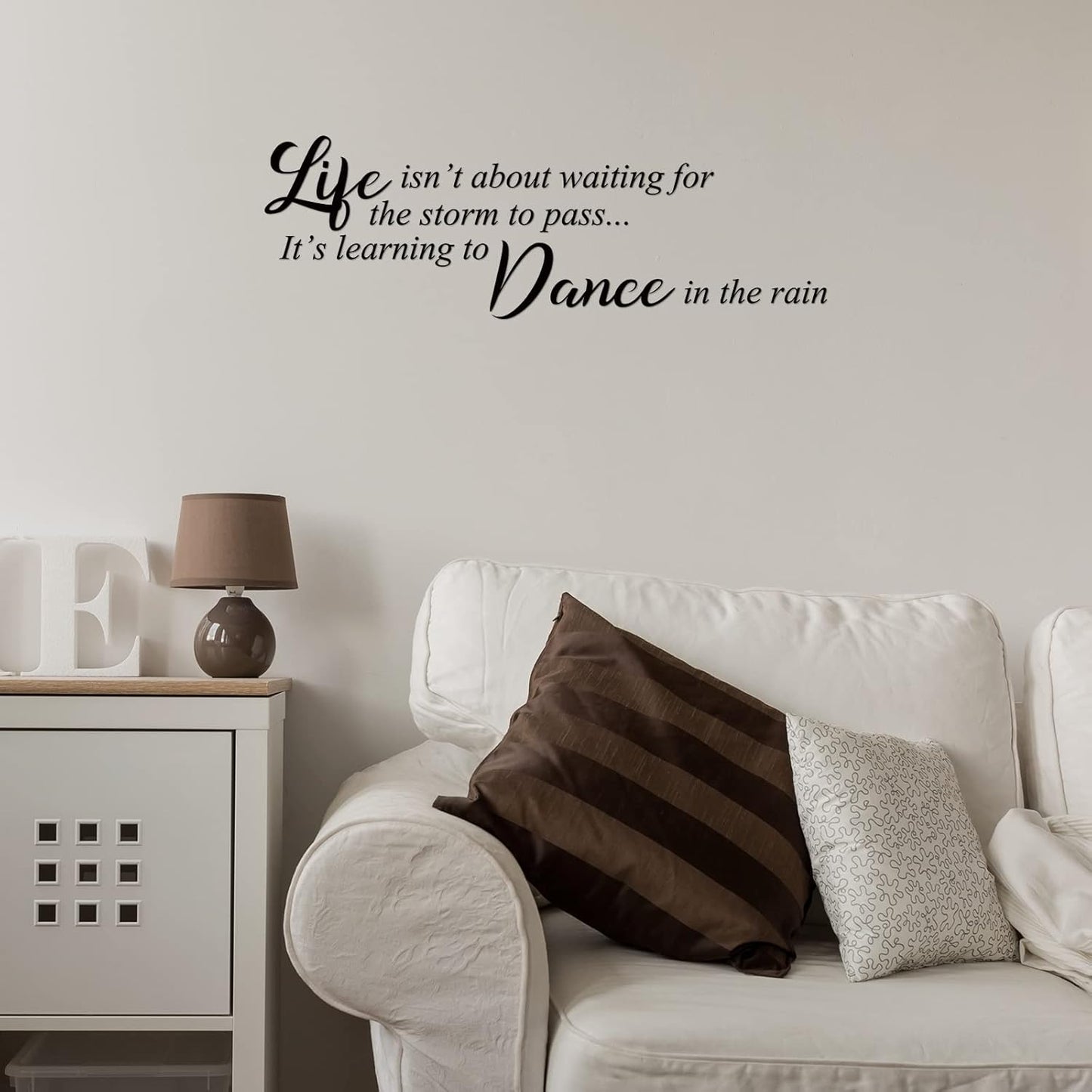 Zonon 5 Sheets Inspirational Quotes Wall Decals Peel and Stick Vinyl Quotes Stickers Motivational Positive Wall Sayings Stickers for Living Room Bathroom Xmas Bedroom Office Family Decor
