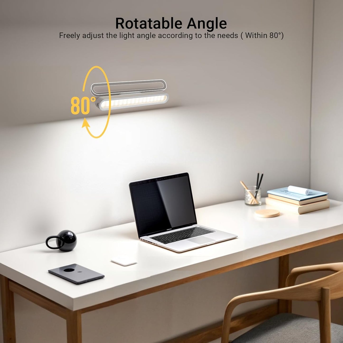 Closet Lights Battery Operated(2 Pack), 2600mAh, 160LM Rechargeable Under Cabinet Lighting, 3 Color Temperature & Memory Function, Magnetic Cabinet Lights for Kitchen, Bedside, Reading, Laundry Room