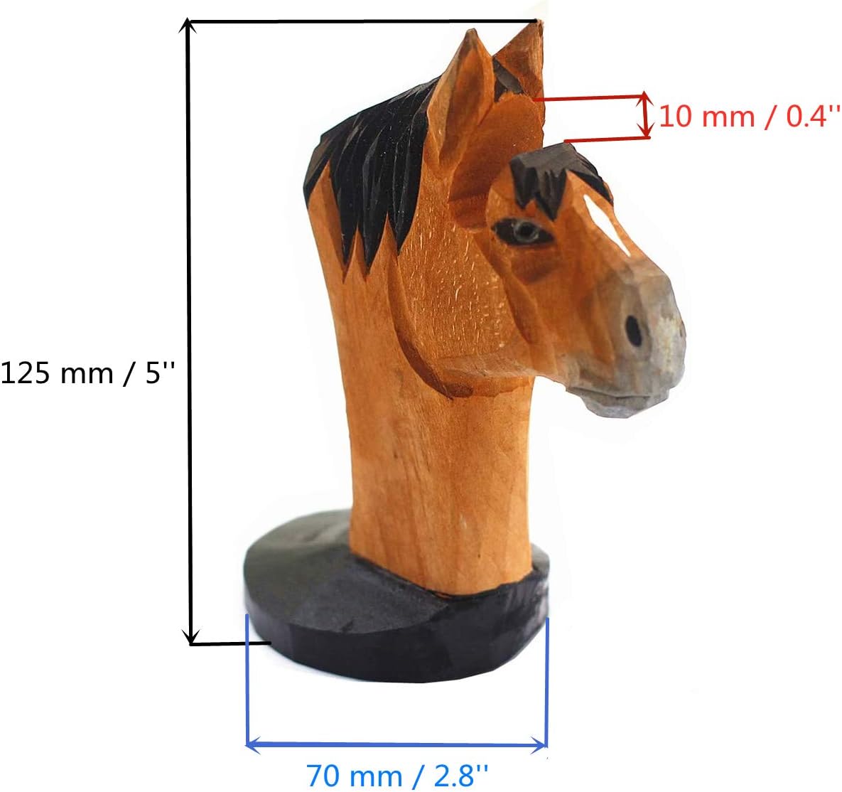 TANG SONG Creative Wood Hand Carved Eyeglass Holder Handmade Nose Horse Stand for Office Desk Home Decor Gifts
